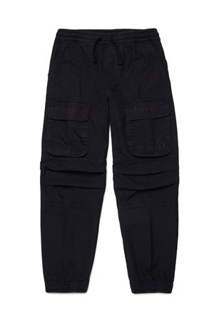 black cotton trousers DIESEL KIDS | J02057KXBIMK900